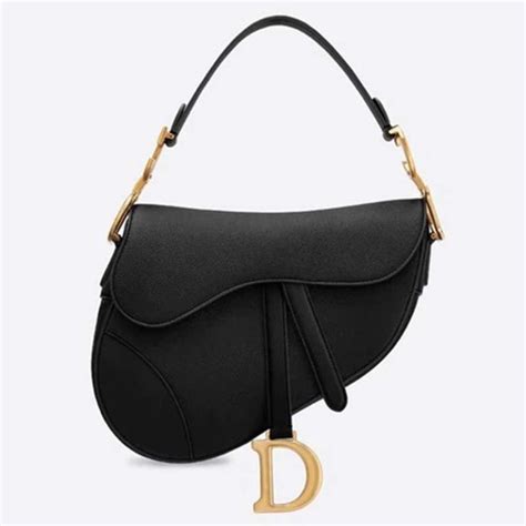 schwarze dior saddle bag|vintage black Dior saddle bag.